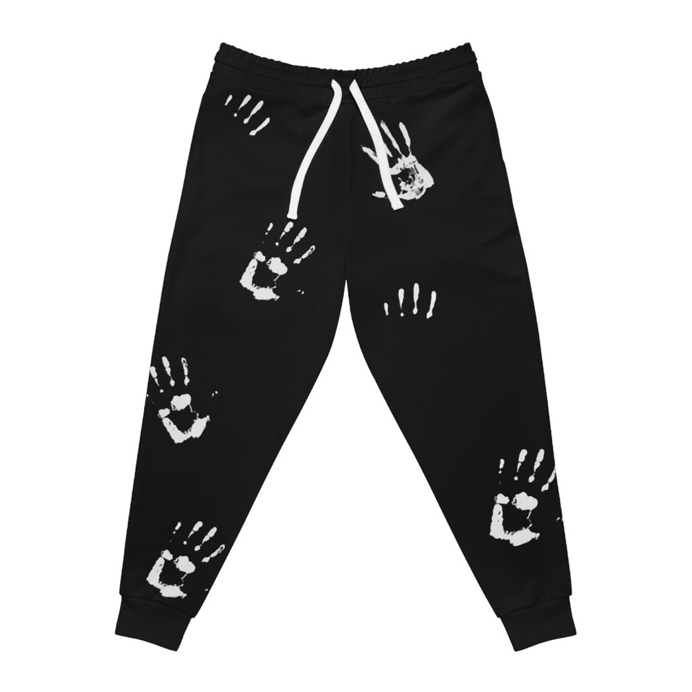 Kids Black Handprint Joggers